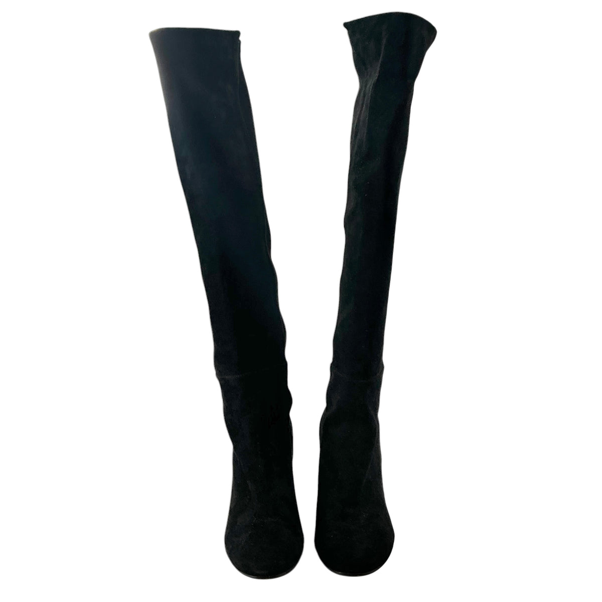 Stuart Weitzman Eloise 75 Black Suede Tall Boots