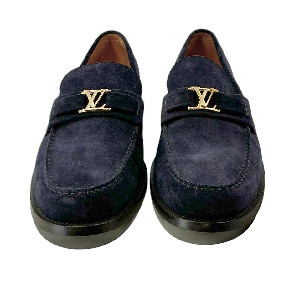 Louis Vuitton Major Loafers in Blue Suede