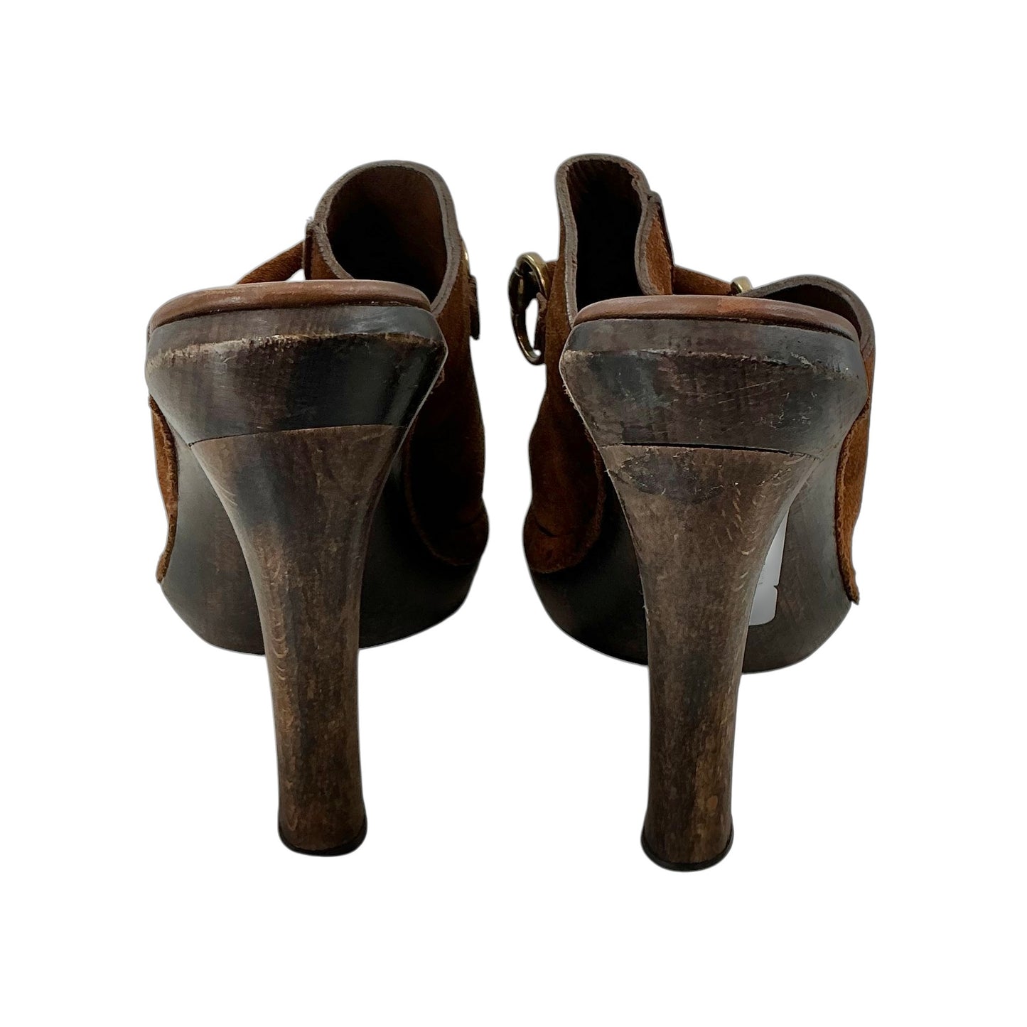 Gucci Horsebit Suede Platform Clog Mules