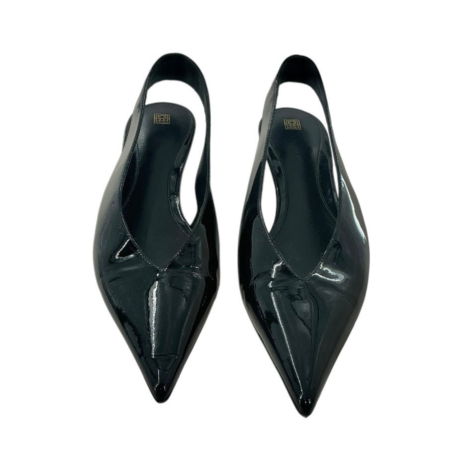 TOTEME Patent Leather Wedge Slingback Pumps