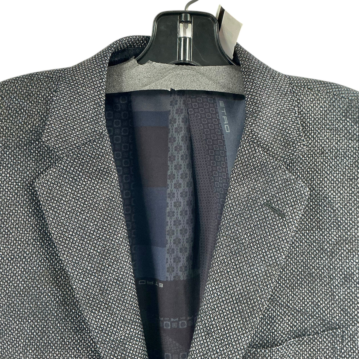 ETRO Two-Button Blazer Sport Coat Gray Textured Weave