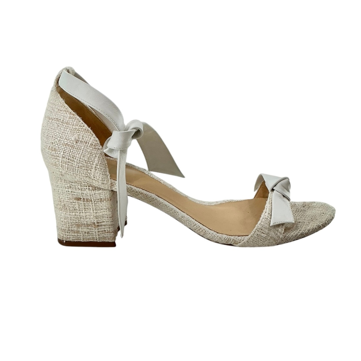Alexandre Birman Tweed & Leather Clarita Block Heel Sandals