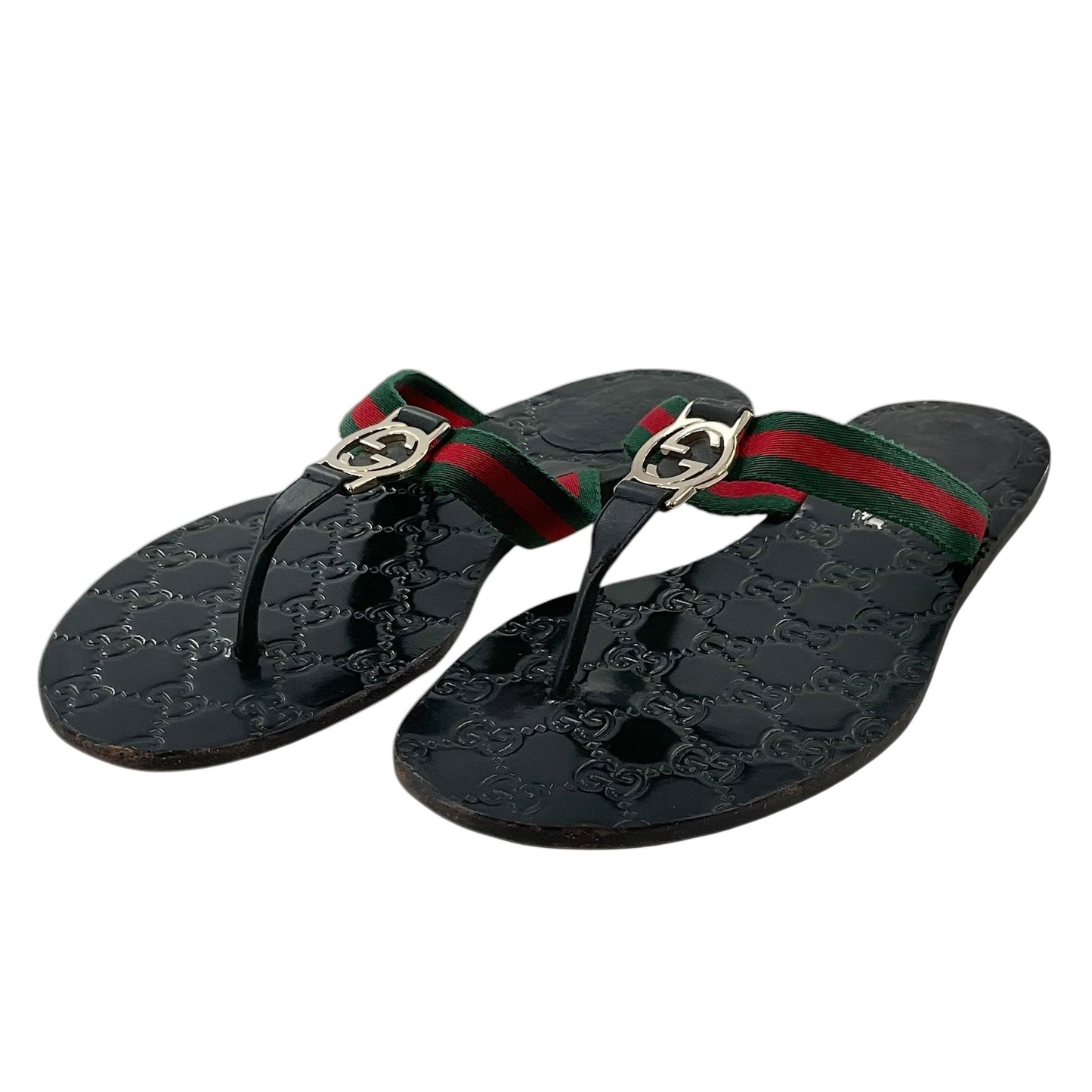 Gucci Kika GG Web Thong Sandals