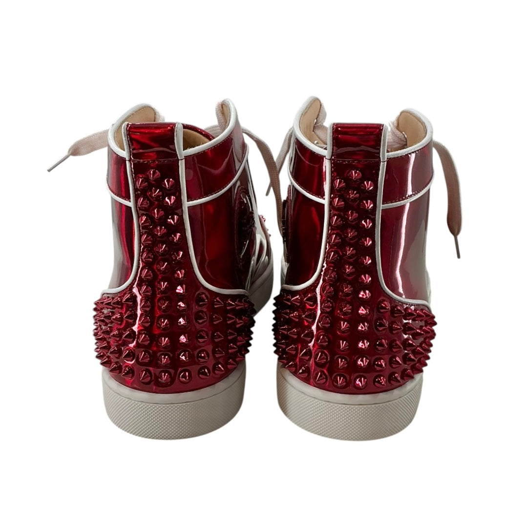Christian Louboutin Lou Spikes 2 Patent High Top Sneaker