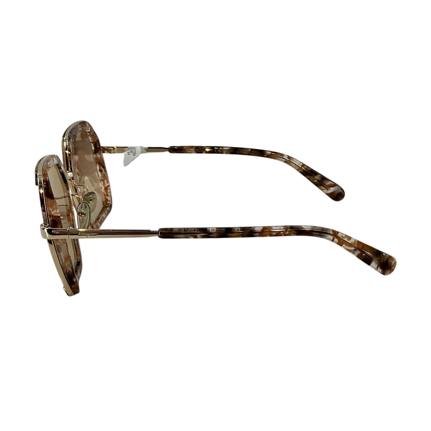 Salvatore Ferragamo SF901S Oversized Hexagonal Sunglasses - Brown Quartz
