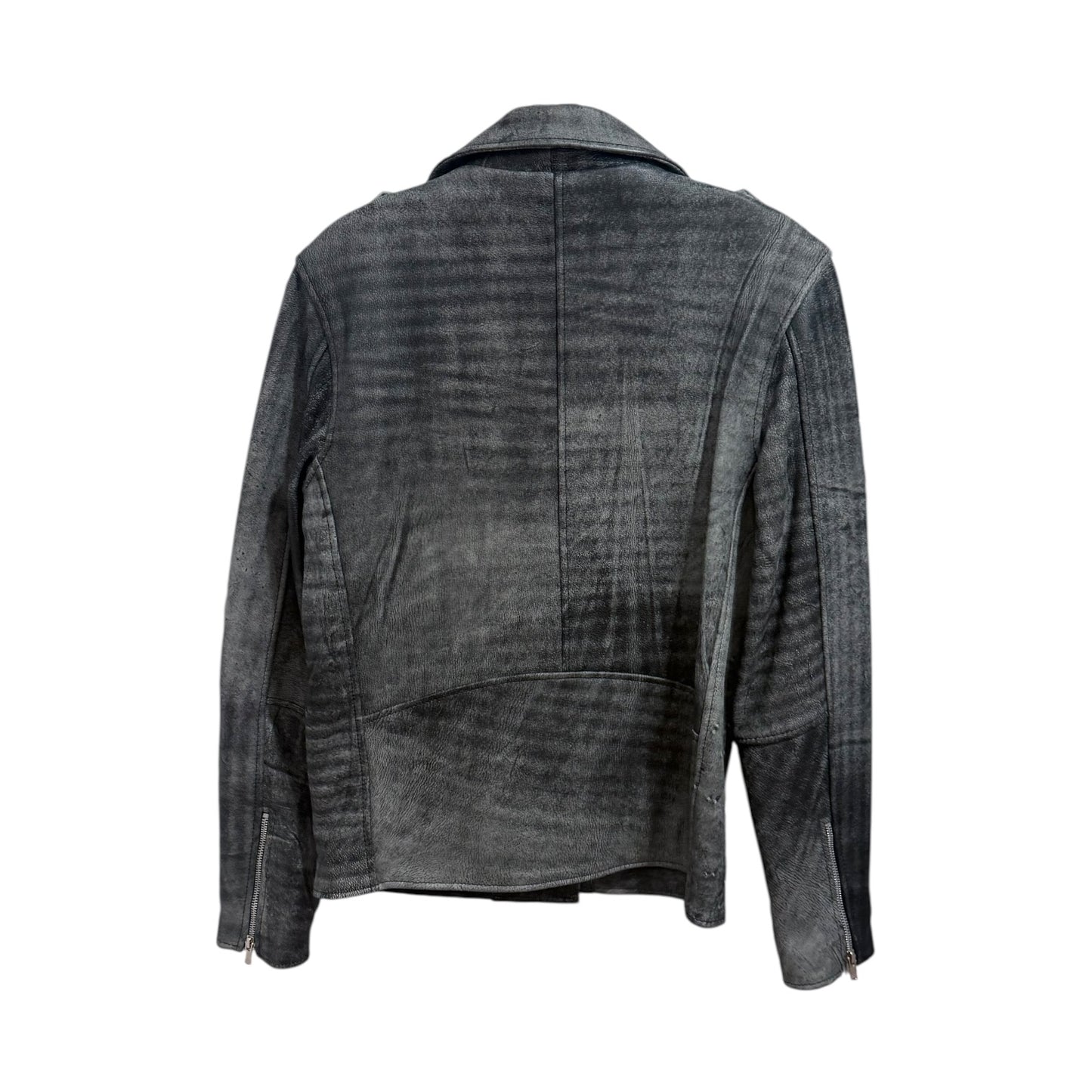 Understated Distressed Leather Motosport Jacket