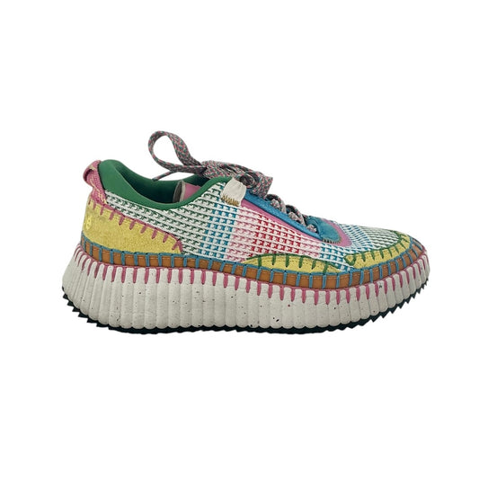 Chloé Nama Mixed-Media Mesh Platform Sneakers