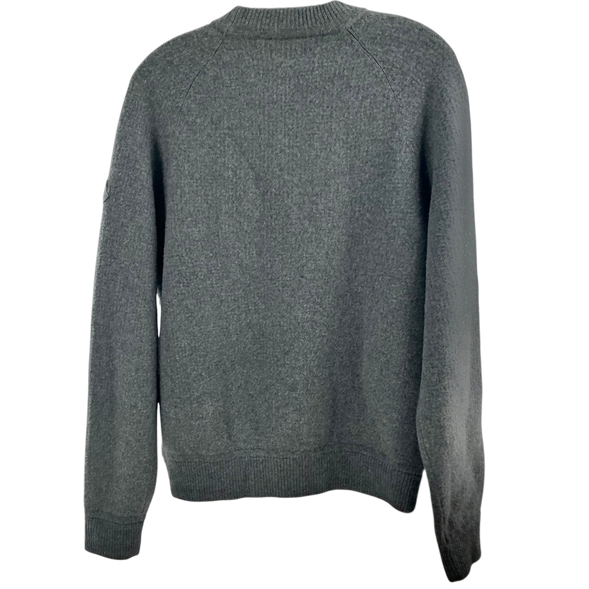 Moncler Grey Wool & Cashmere Raglan Crewneck Sweater