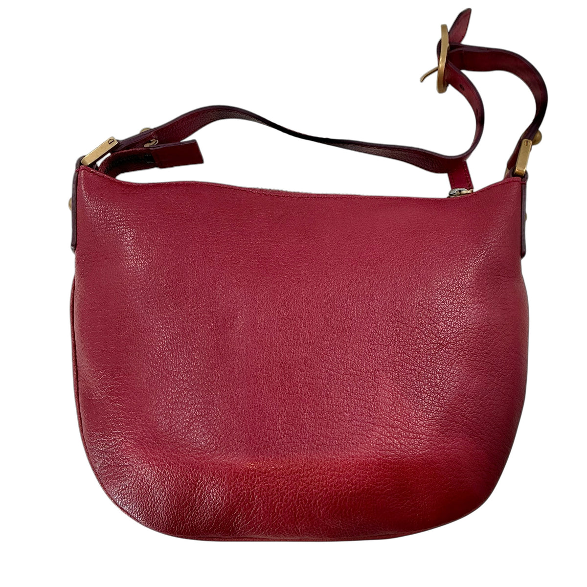 Gucci Vintage Tom Ford Era Burgundy Calfskin Studded Blondie Small Hobo Bag