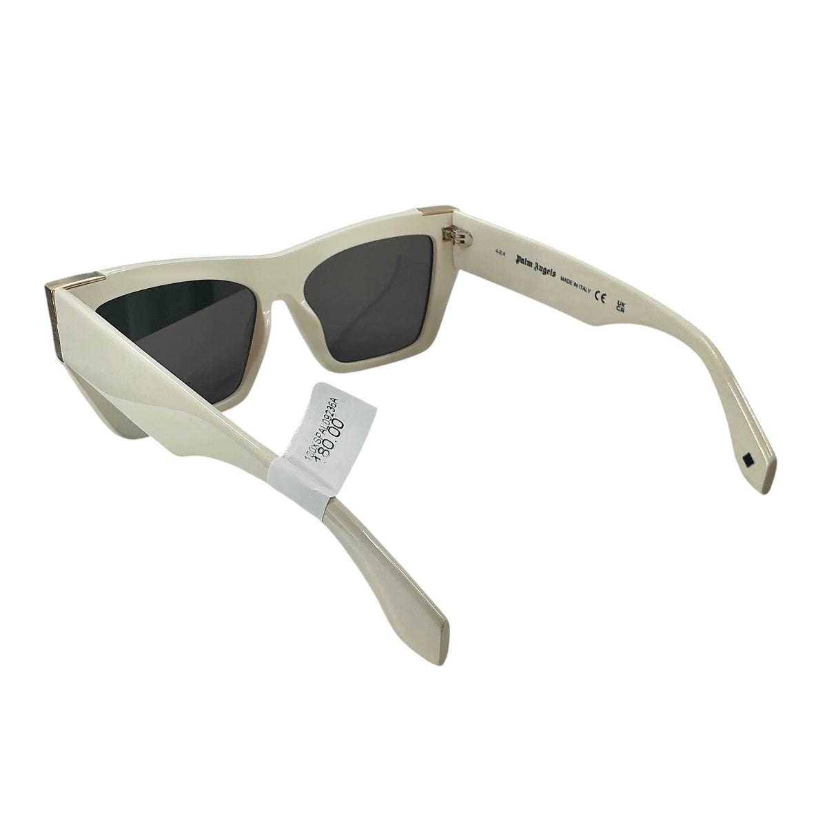 Palm Angels Hollywood Sunglasses in White with Gold Accents