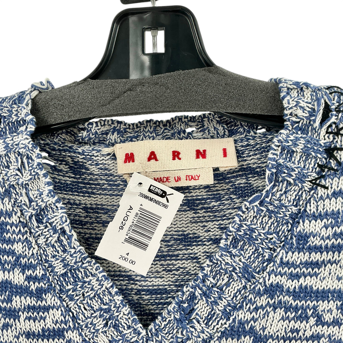 Marni Disheveled Mouliné Cotton Knit Sweater Vest