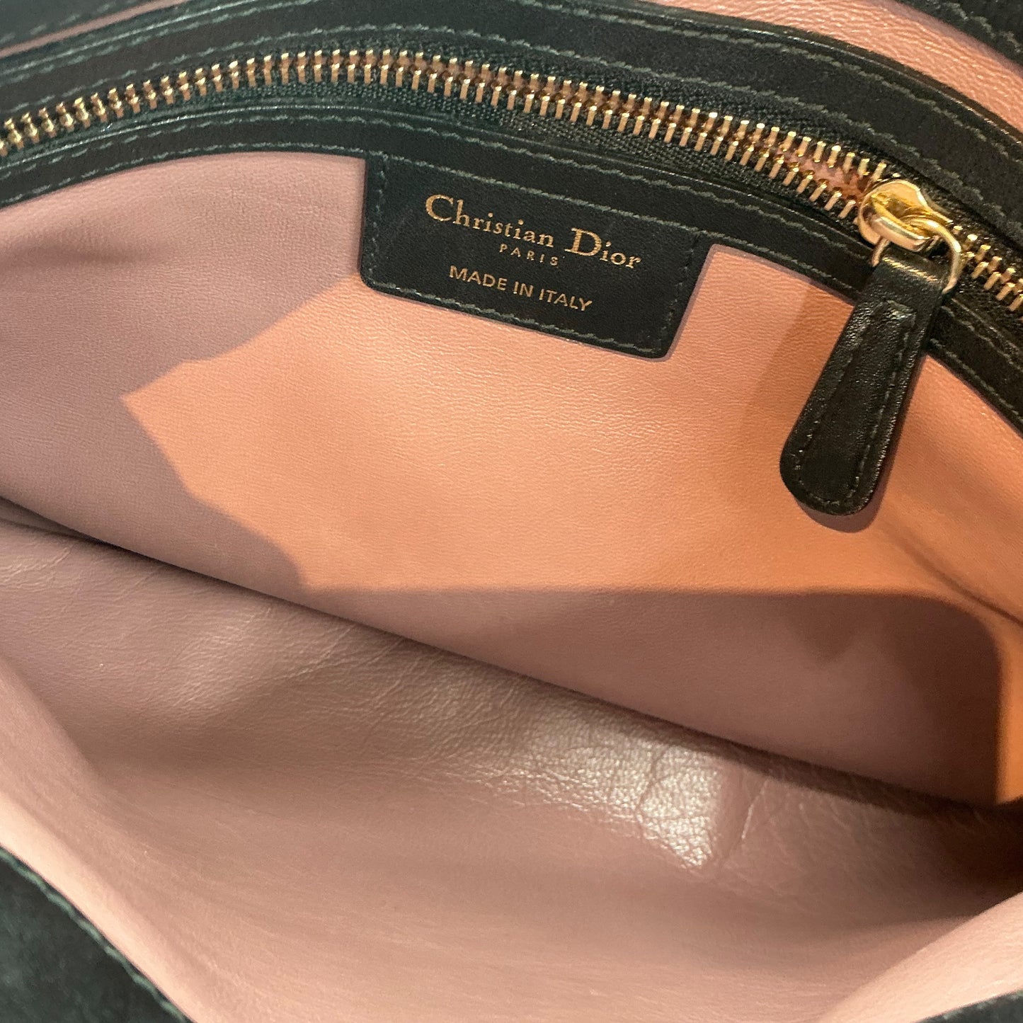 Christian Dior Black Cannage Leather Medium Diorling Shoulder Bag