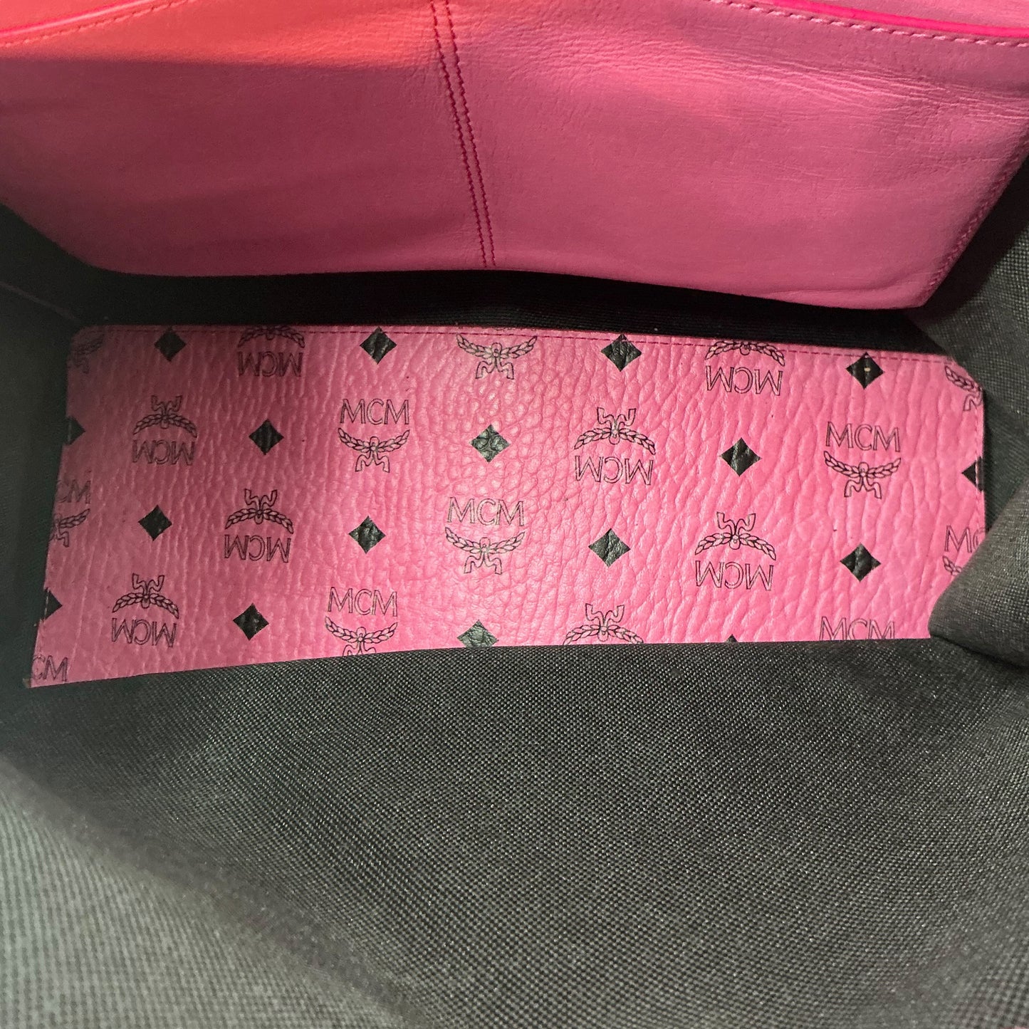 MCM Visetos Kira North South Shopper Tote