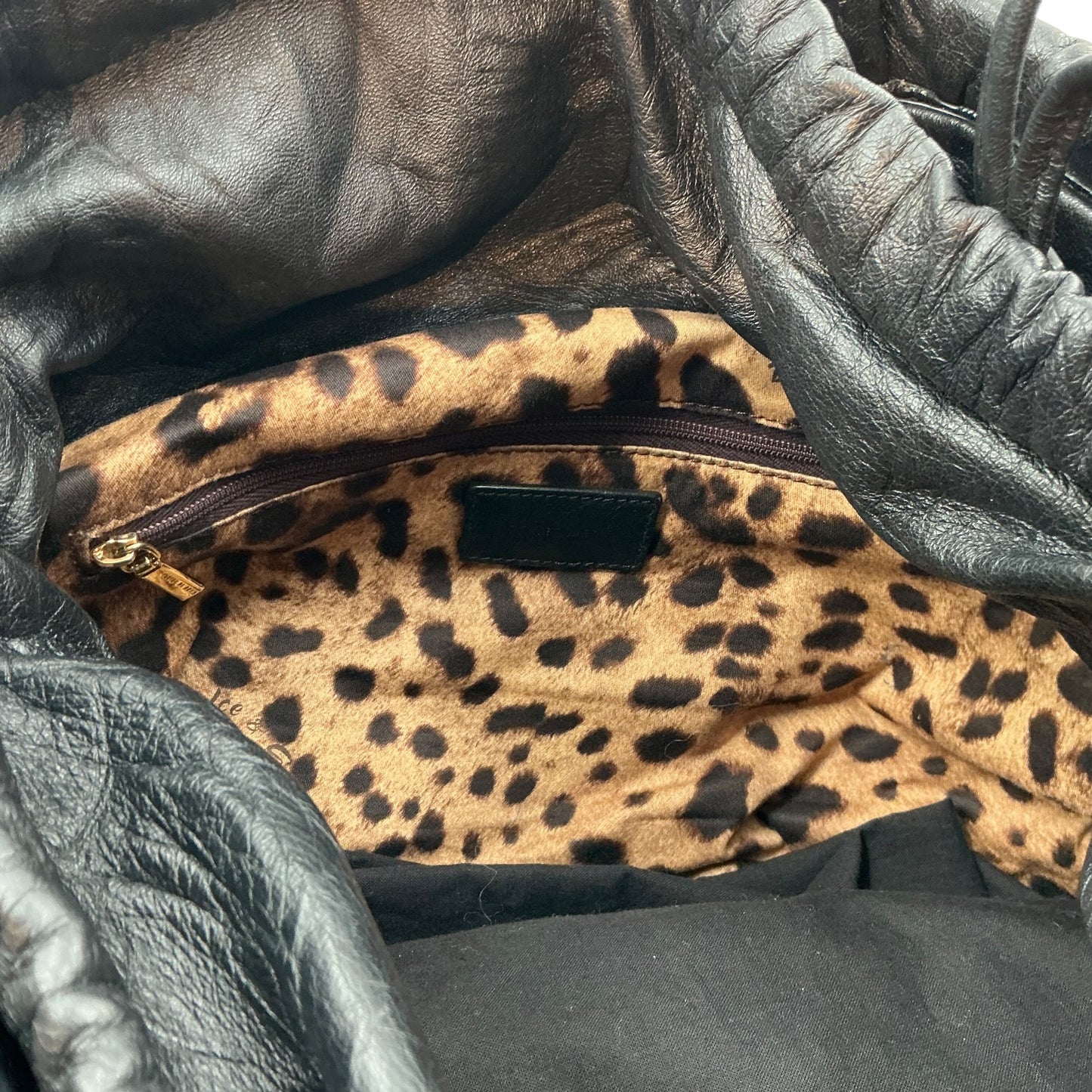 Dolce & Gabbana Black Distressed Leather "Miss Rouche" Tote