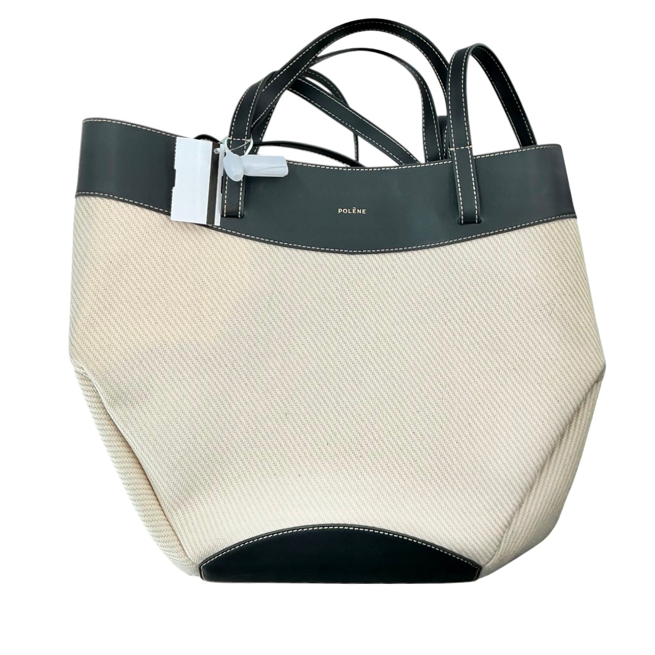 Polène Cyme Canvas and Leather Tote