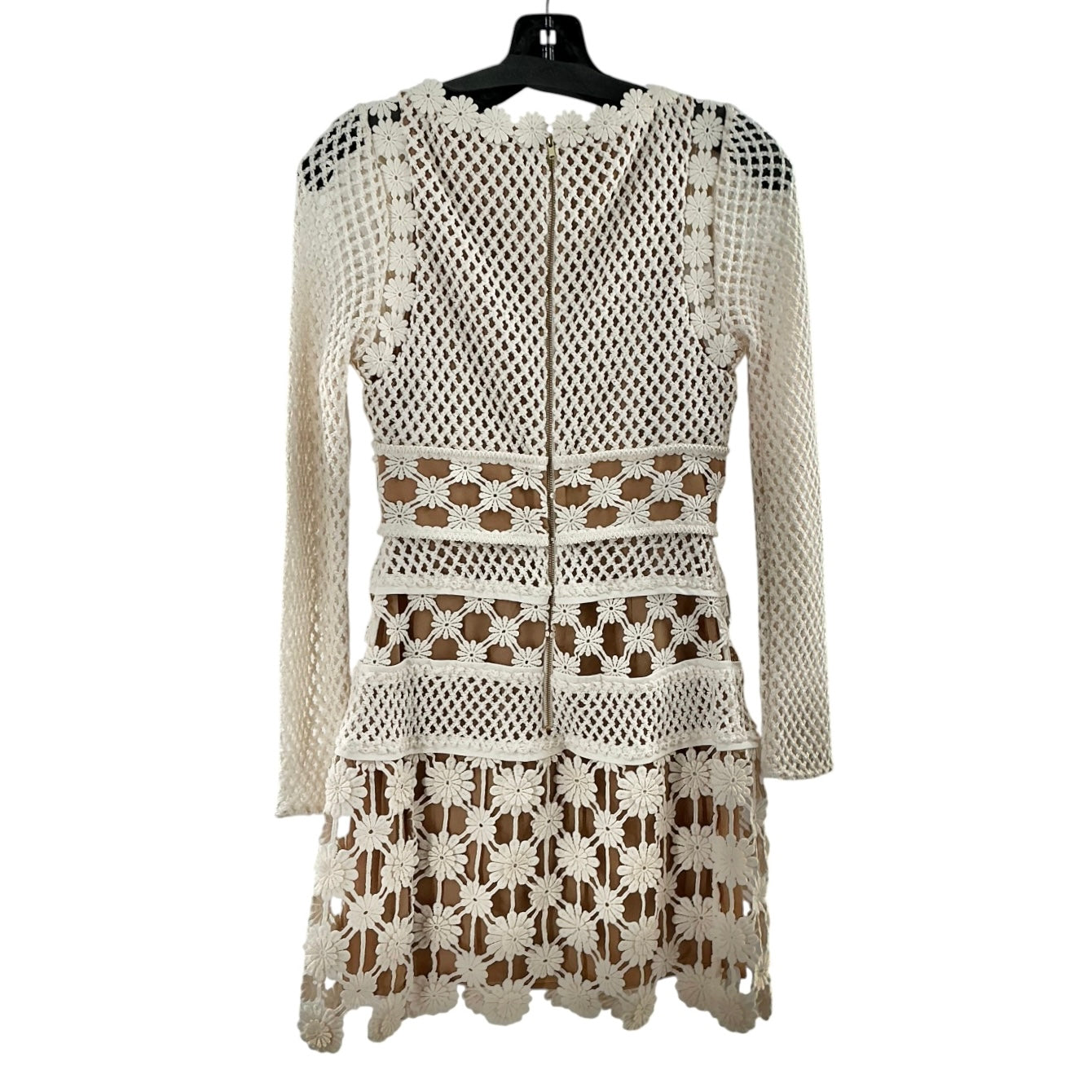 Self-Portrait 3D Floral Crochet Lace Mini Dress