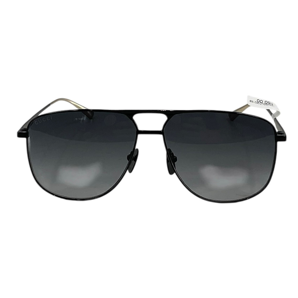 Gucci GG0336S 002 Men's Pilot Sunglasses - Black/Grey