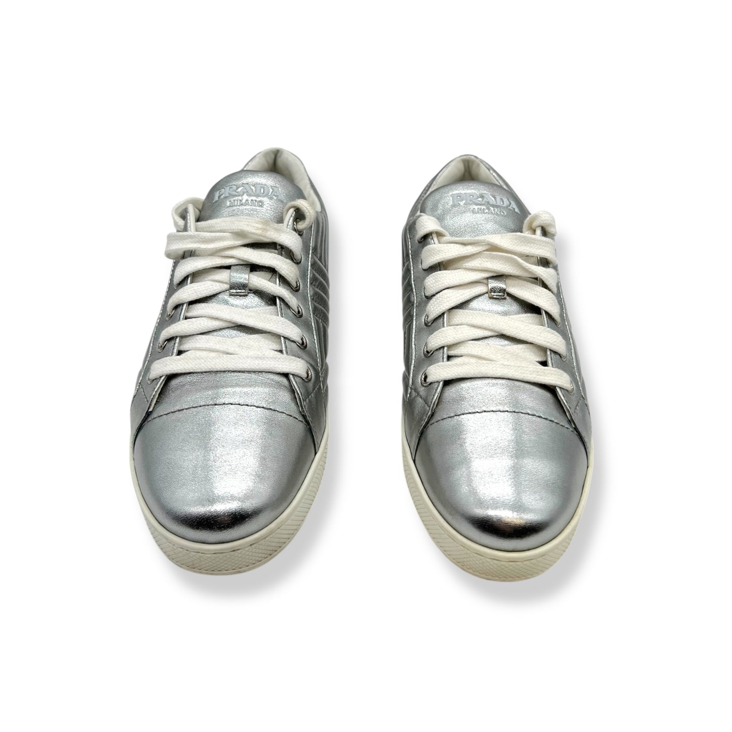 Prada Skateboard Women's Low-Top Chrome Shoes