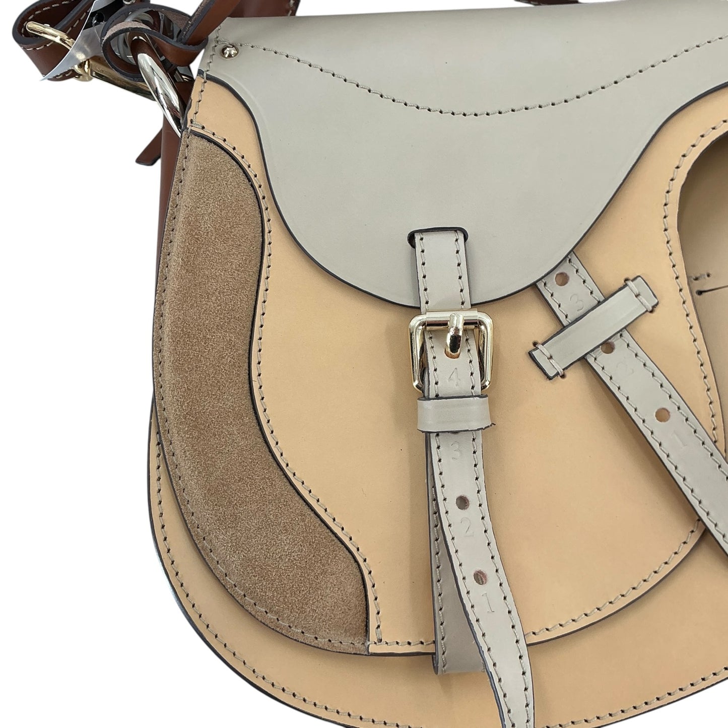 Boldrini Selleria "Sveva" Tricolor Leather Saddle Bag