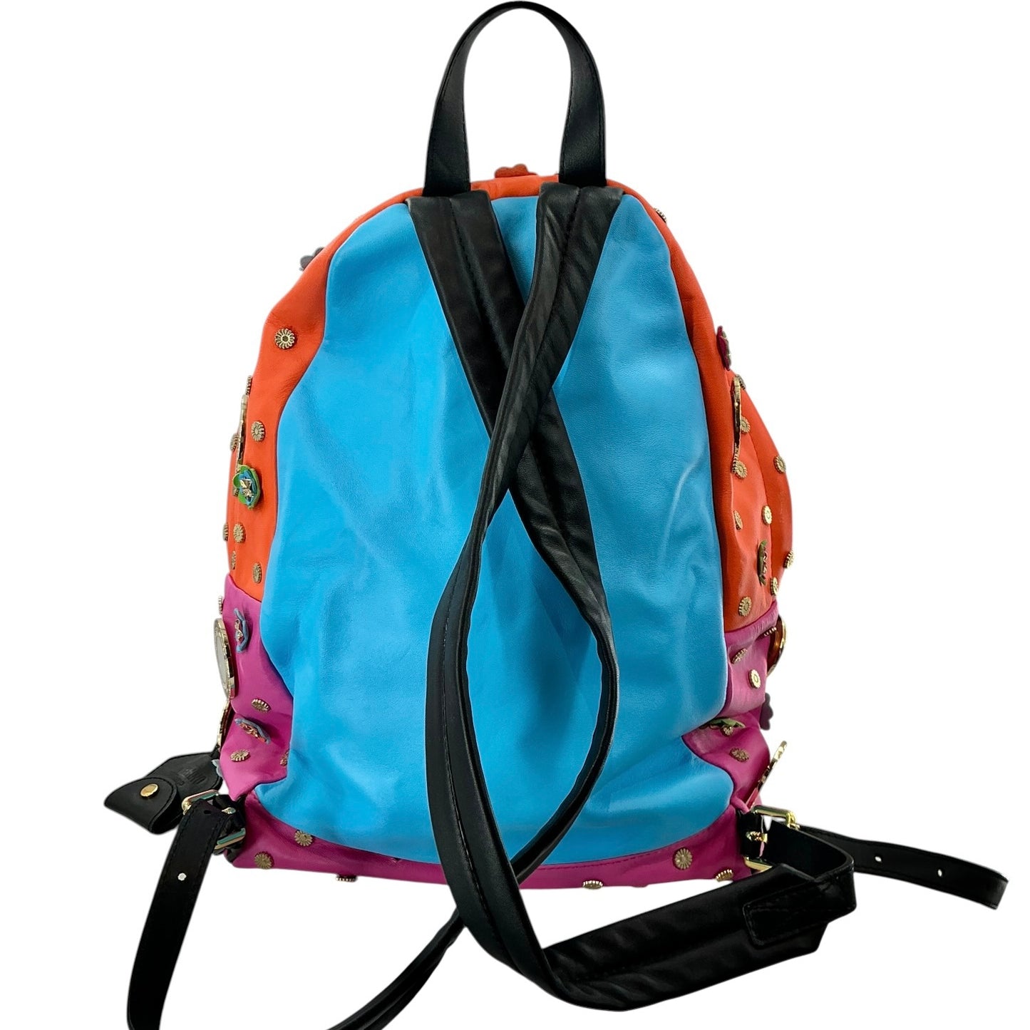 Moschino Couture "Hippie Chic" Embellished Leather Backpack