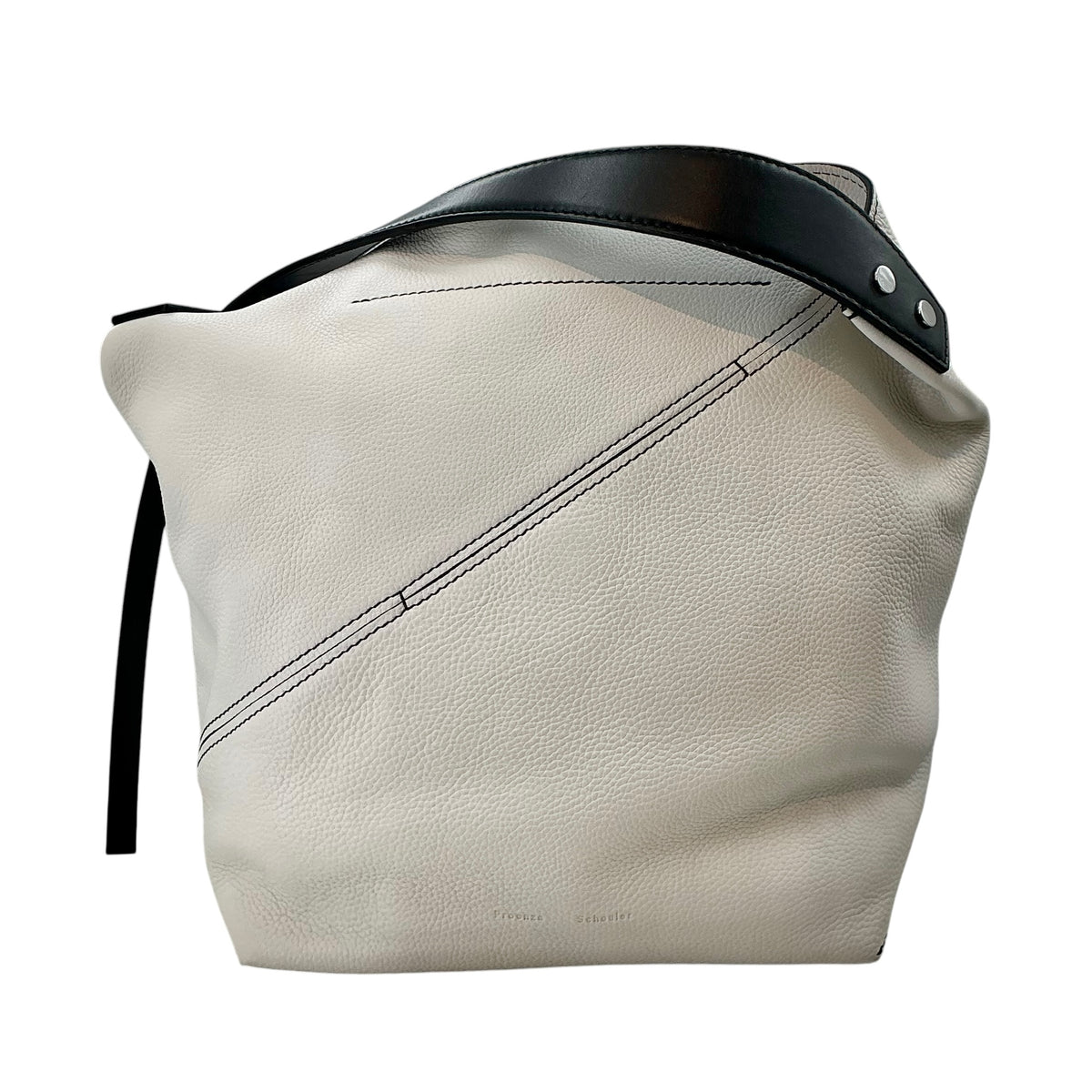 Proenza Schouler White Pebbled Leather Large Cire Hobo Bag