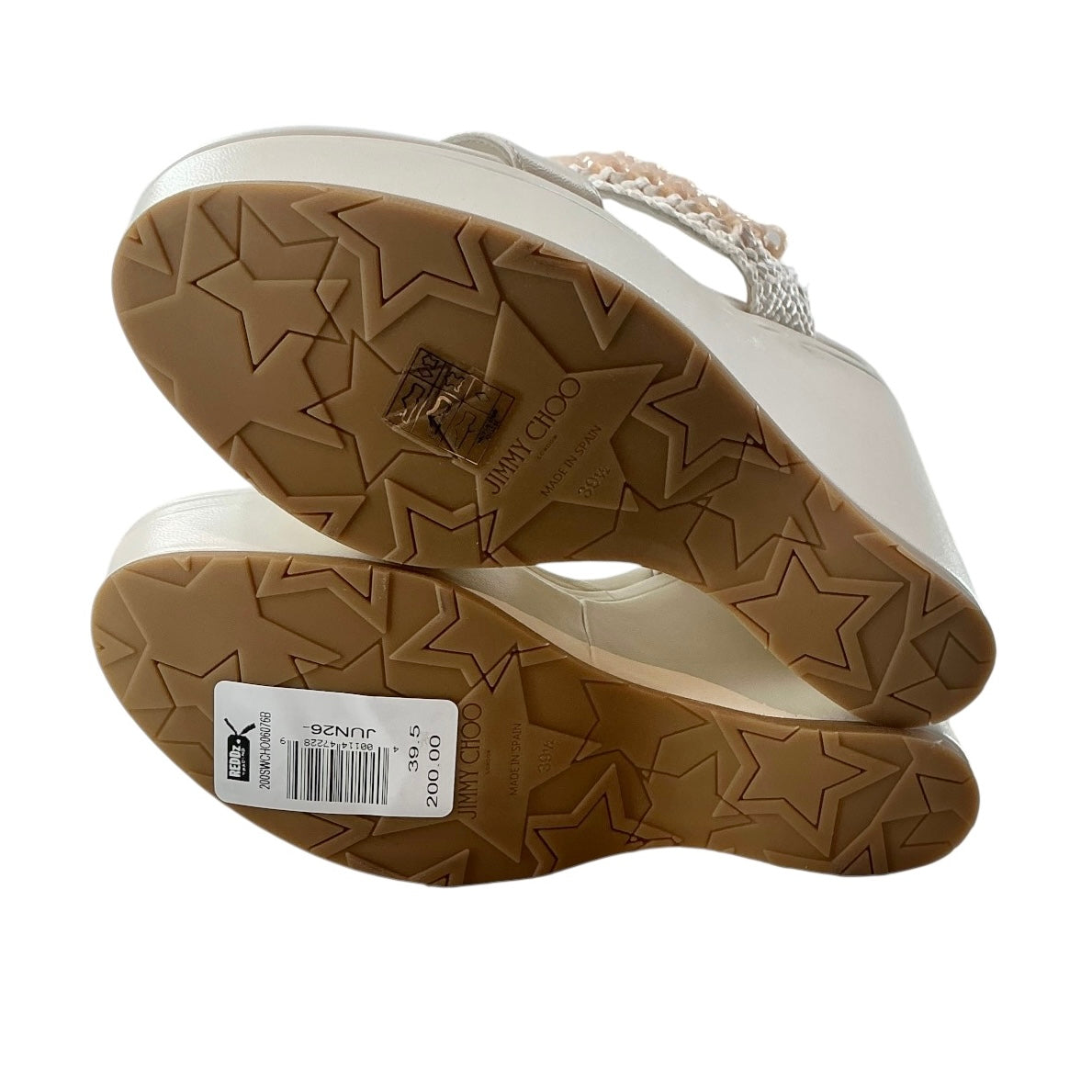 Jimmy Choo Amoure Wedge 130 Leather Sandals