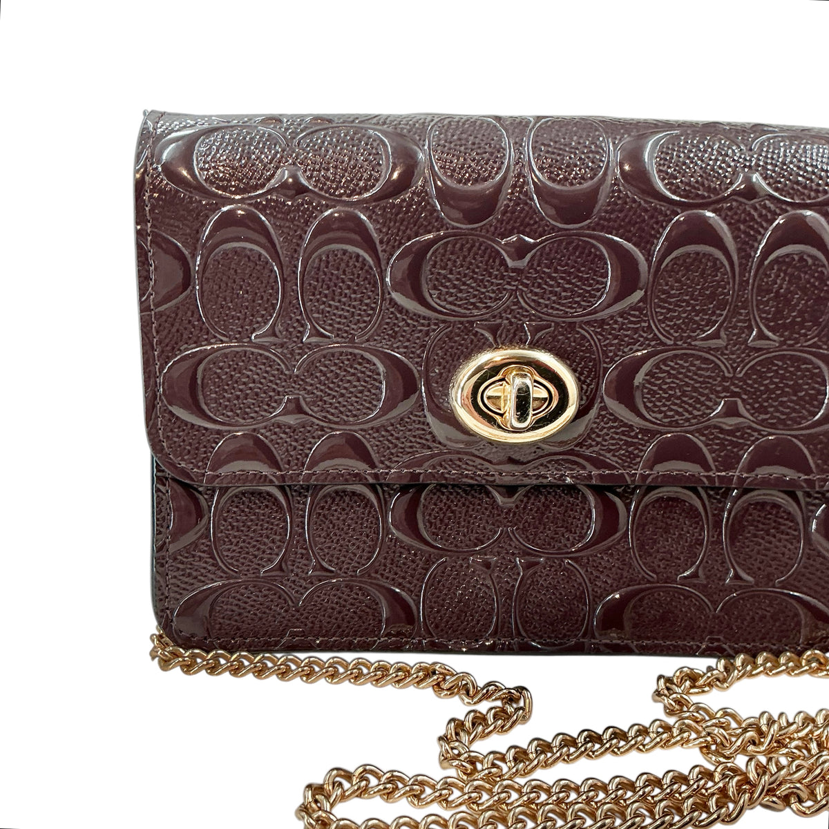 Coach Bowery Crossbody Bag in Signature Debossed Patent Leather