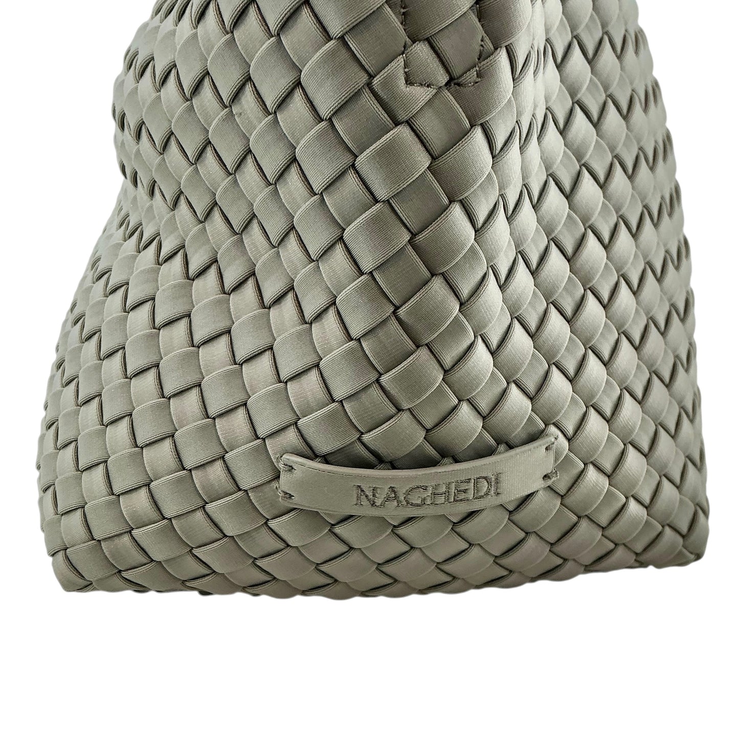 NAGHEDI St. Barths Medium Handwoven Neoprene Tote Bag - Grey