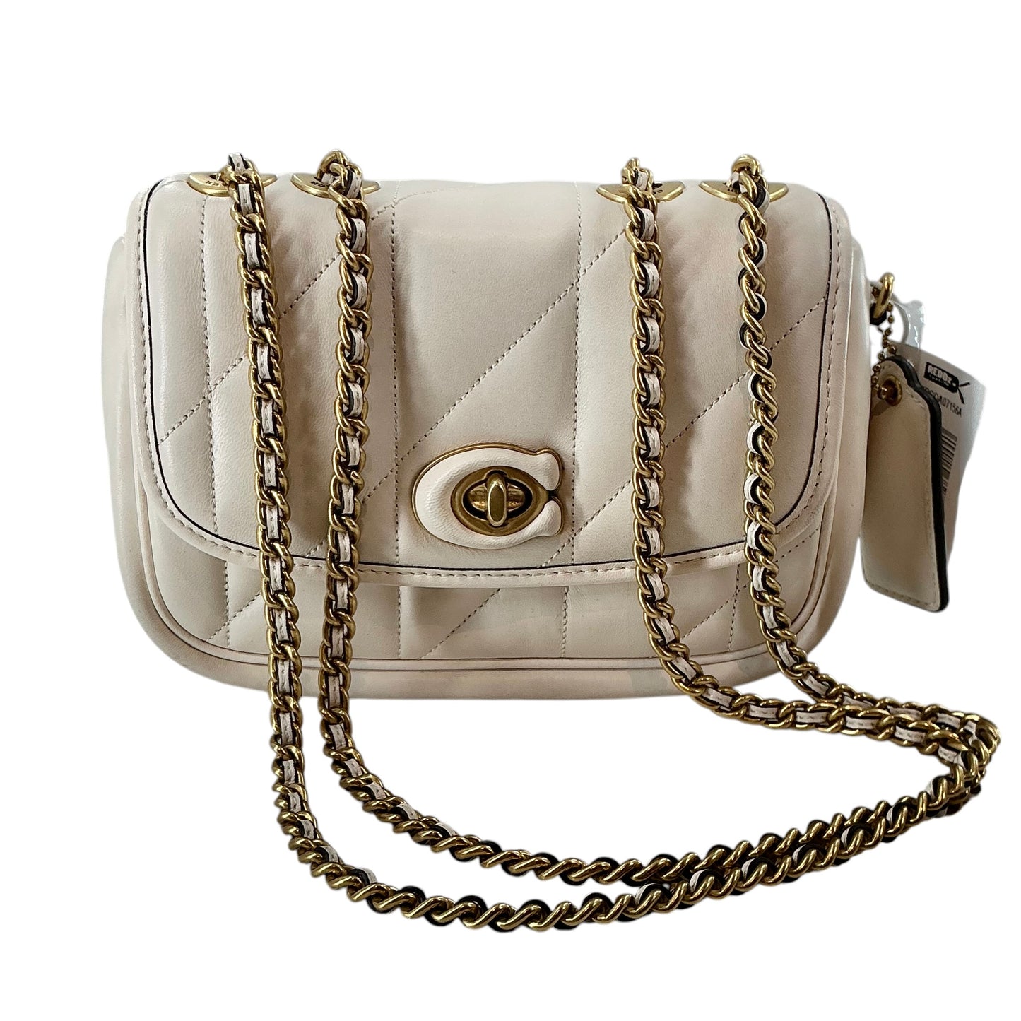 COACH Pillow Madison Shoulder Bag 18 With Quilting in Chalk