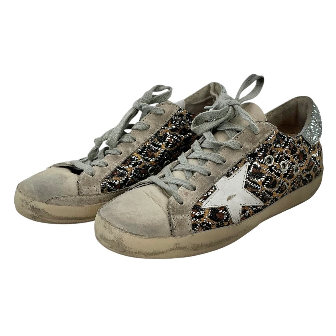 Golden Goose Superstar Leopard Embellished Sneakers