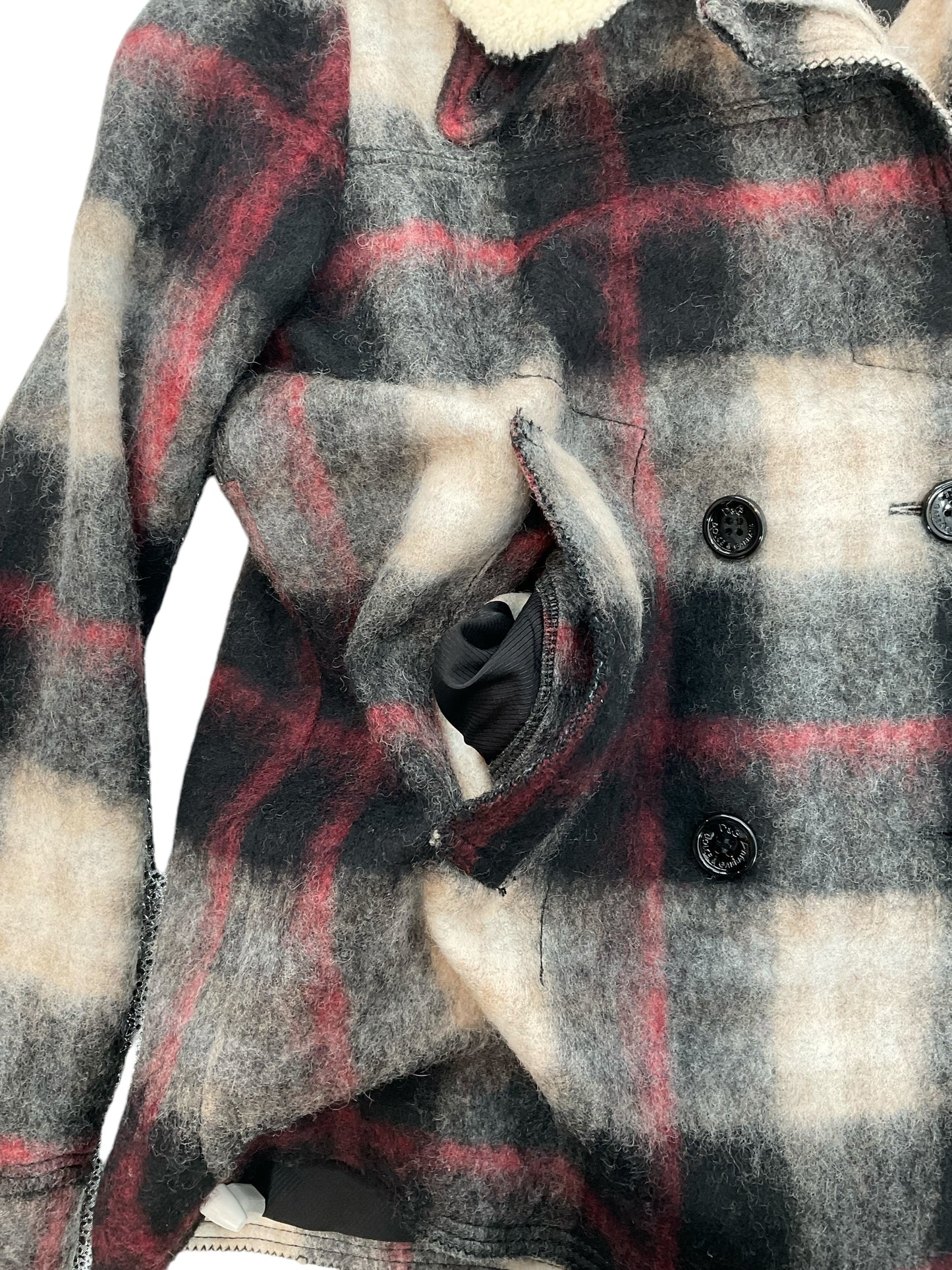 Dolce & Gabbana Plaid Wool Womens Coat