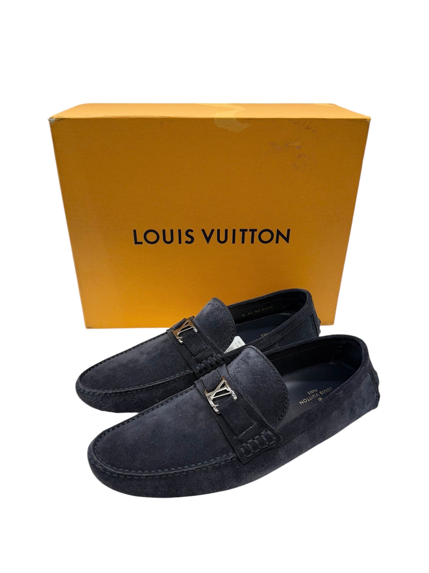 Louis Vuitton Blue Suede Moccasin Loafers