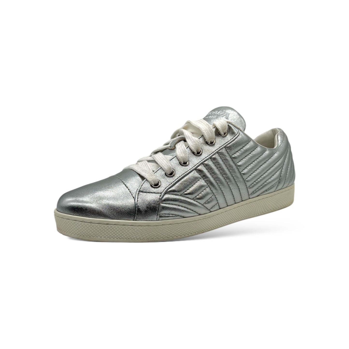 Prada Skateboard Women's Low-Top Chrome Shoes