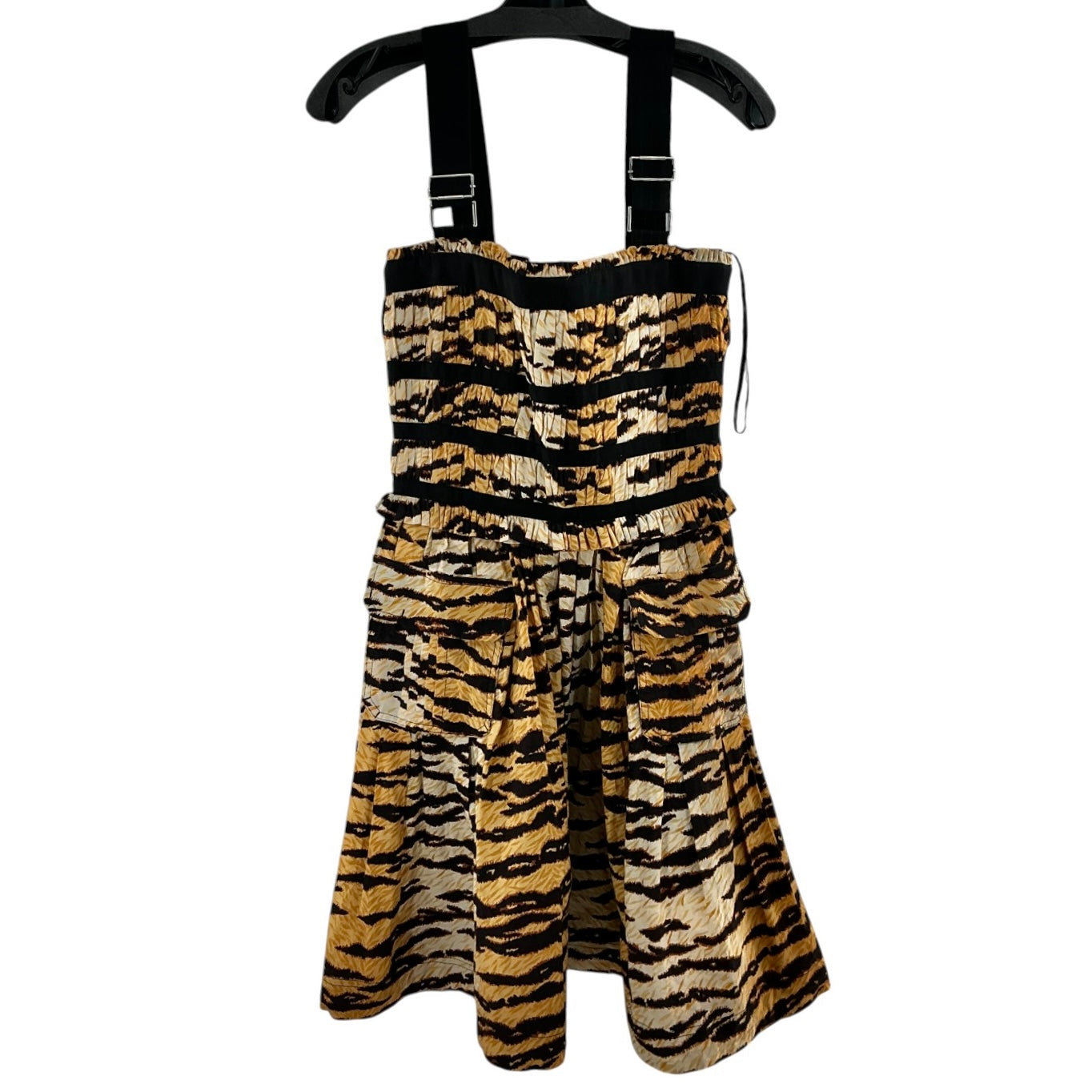 D&G Dolce & Gabbana Tiger Print Cotton Corset Dress