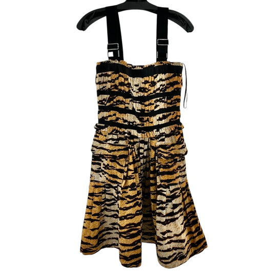 D&G Dolce & Gabbana Tiger Print Cotton Corset Dress