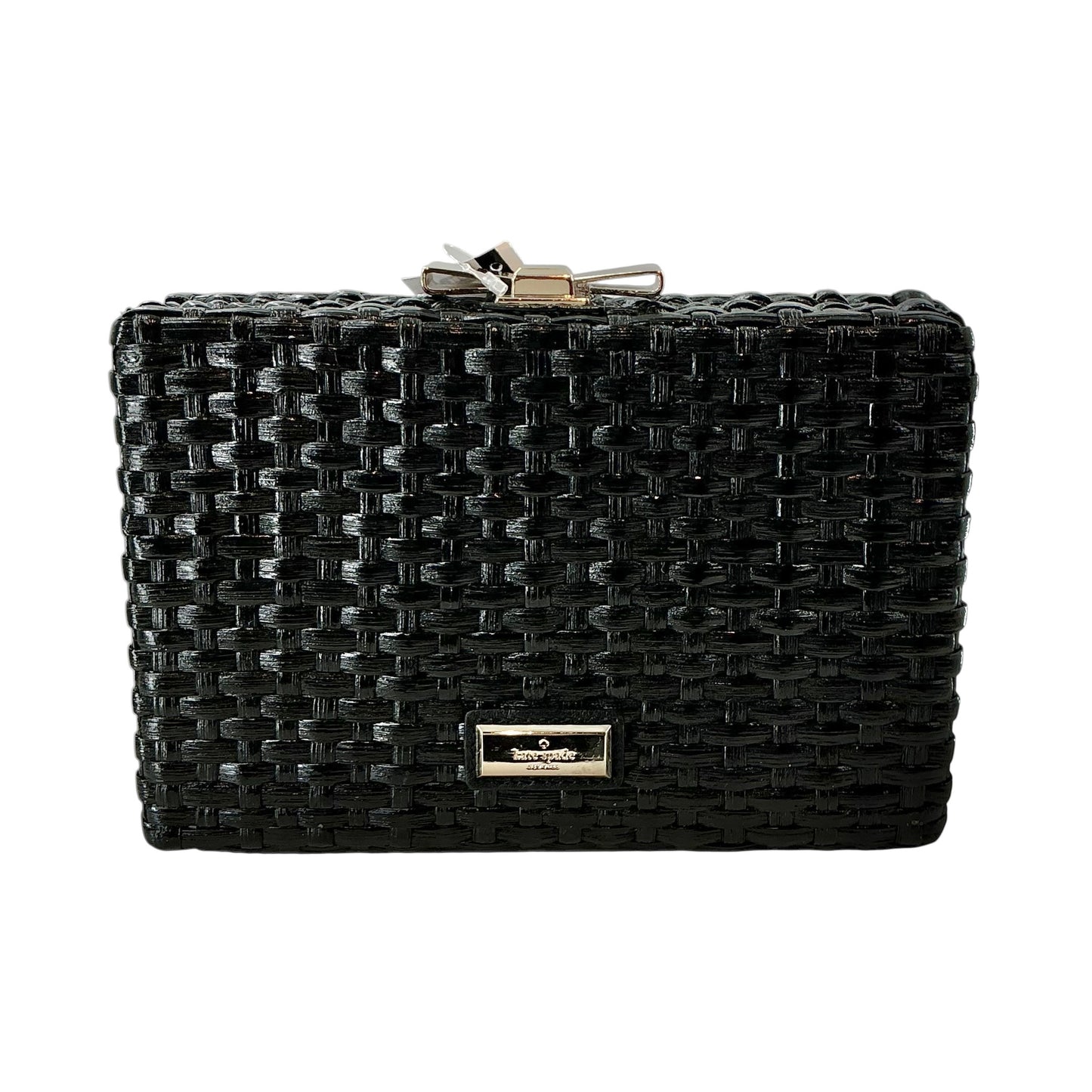 Kate Spade New York Woven Bow-Top Evening Clutch Bag
