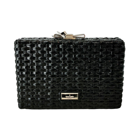 Kate Spade New York Woven Bow-Top Evening Clutch Bag