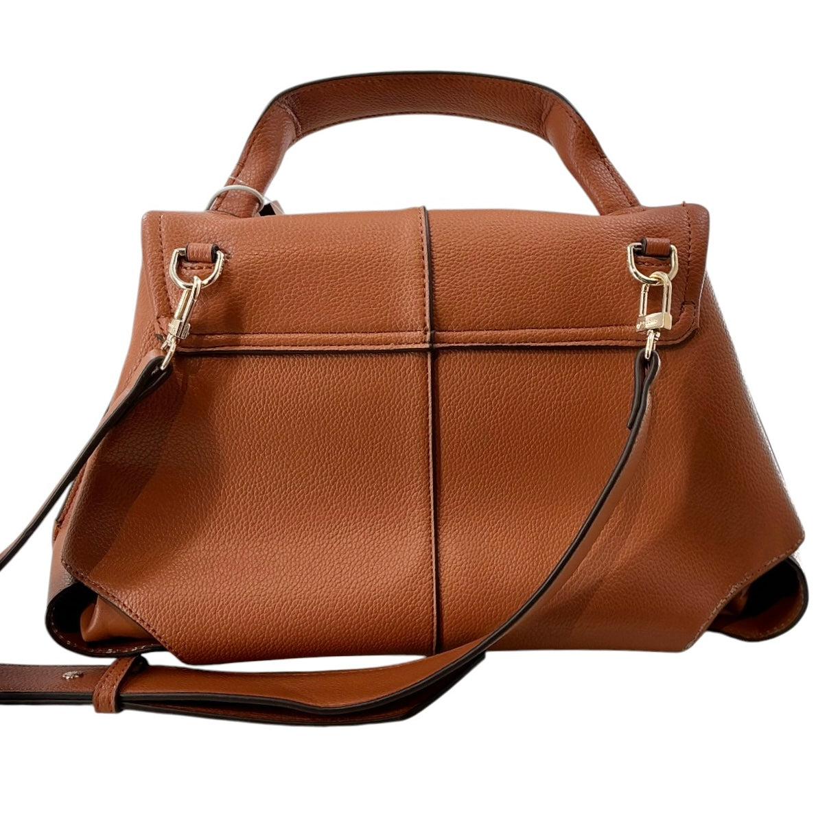 Polène Mokki Textured Camel Leather Top-Handle Shoulder Bag
