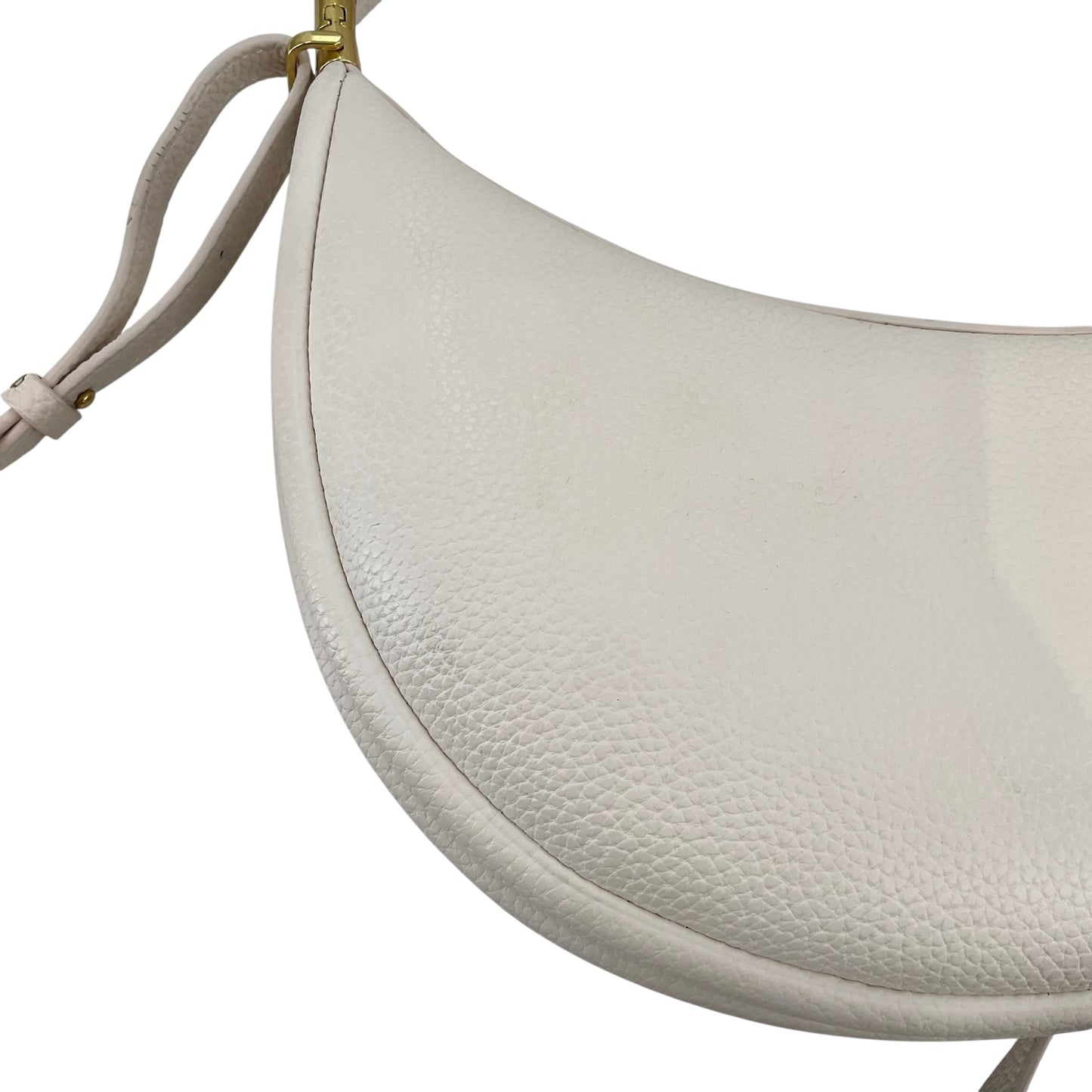 Songmont Medium Luna Bag – Ivory Pebbled Full-Grain Leather