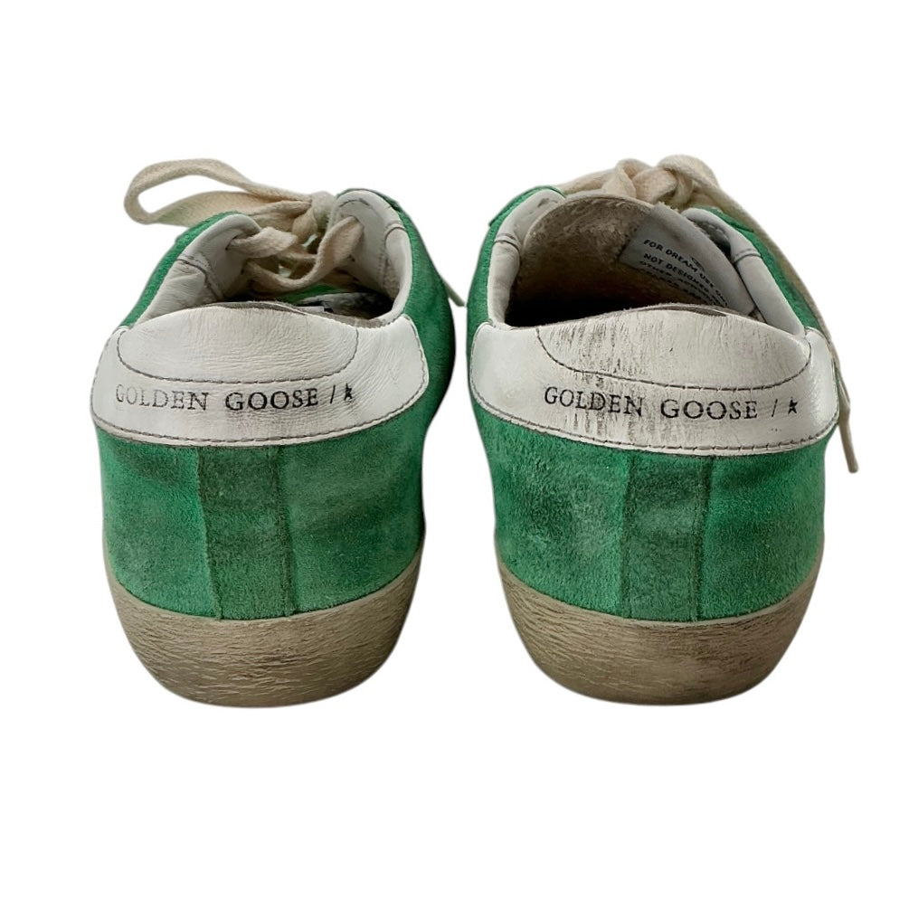 Golden Goose Super-Star Green Suede Sneakers