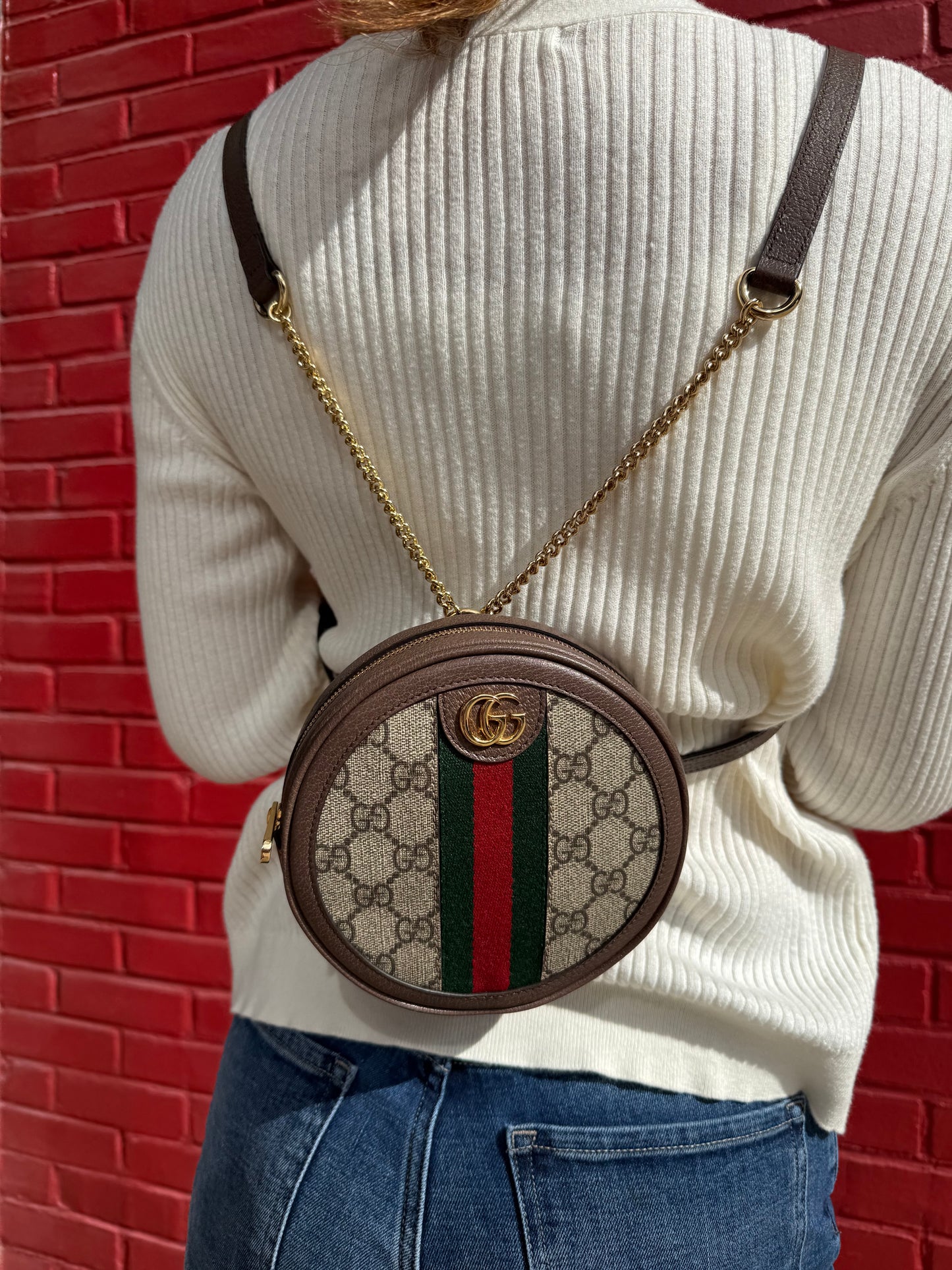 Gucci Supreme Web Mini Ophidia Backpack