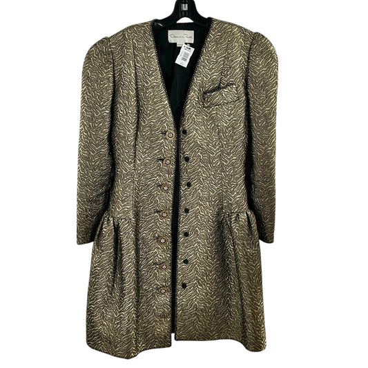 Oscar de la Renta Gold Brocade Metallic Dress Coat