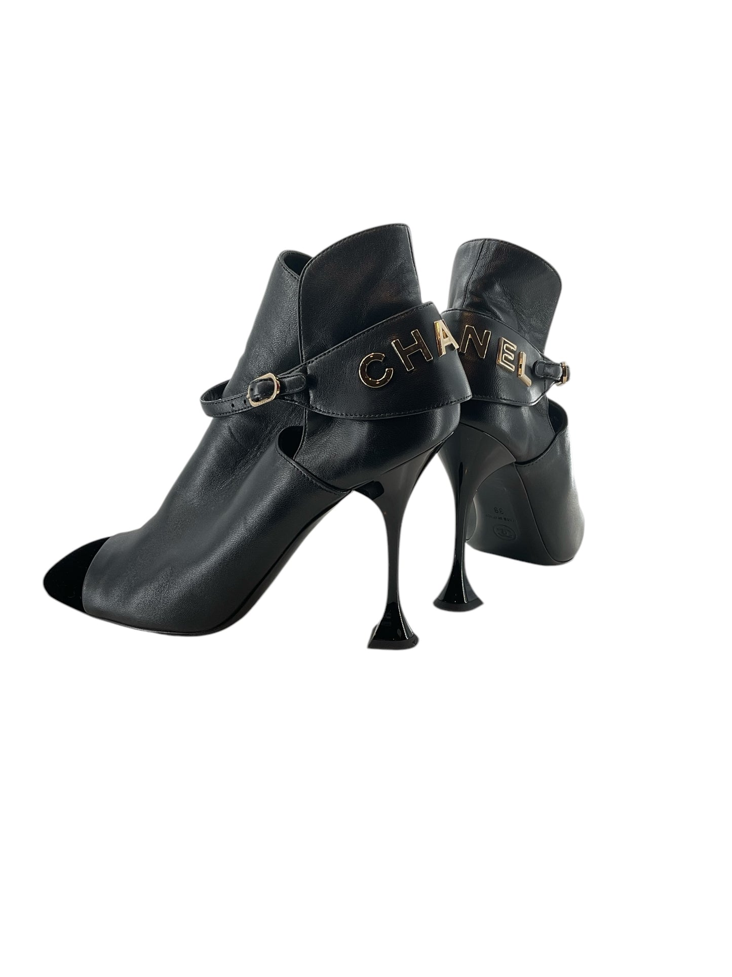 Chanel Lambskin Velvet Cap Toe Short Women’s Ankle Boots