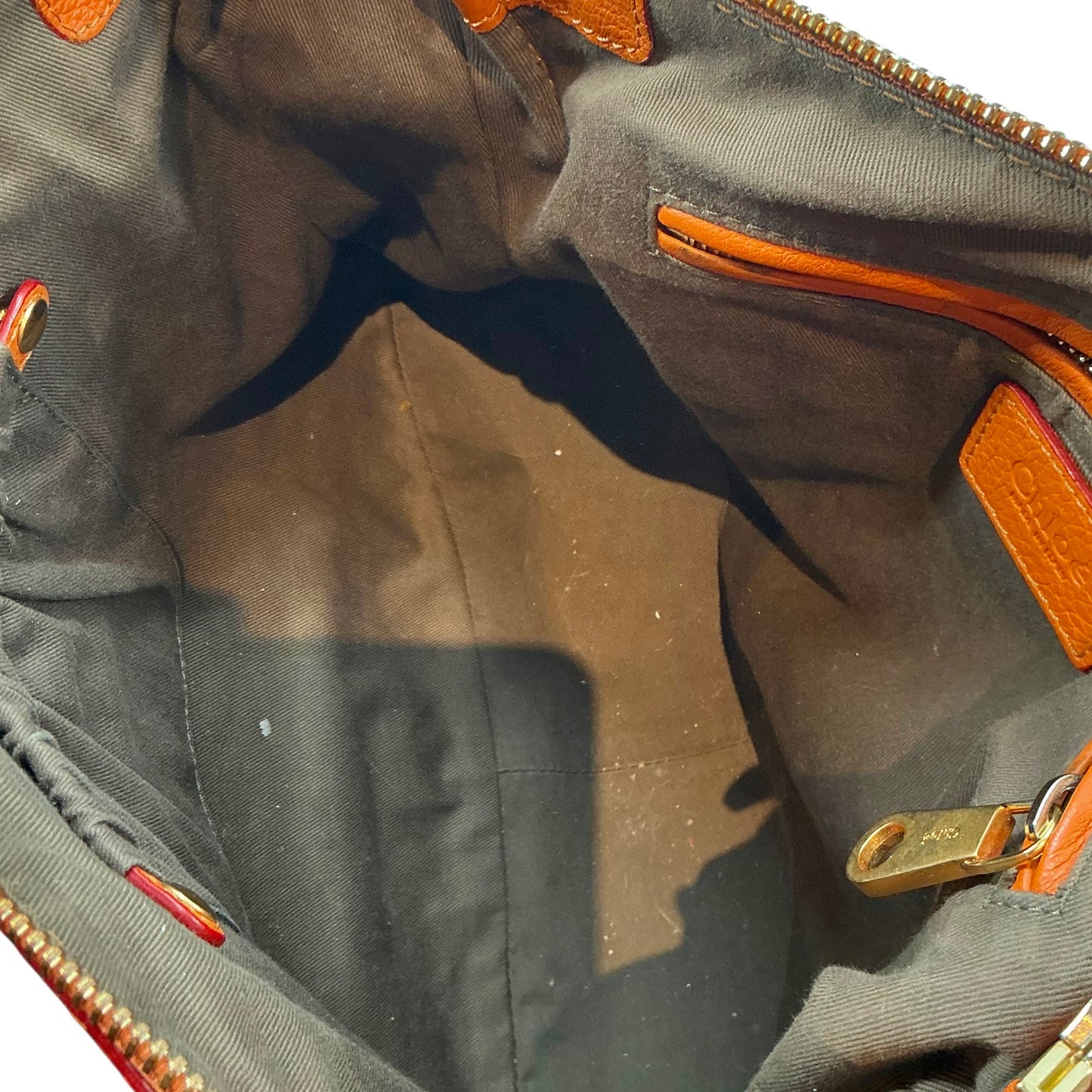 Chloé Marcie Medium Grained Leather Satchel - Orange