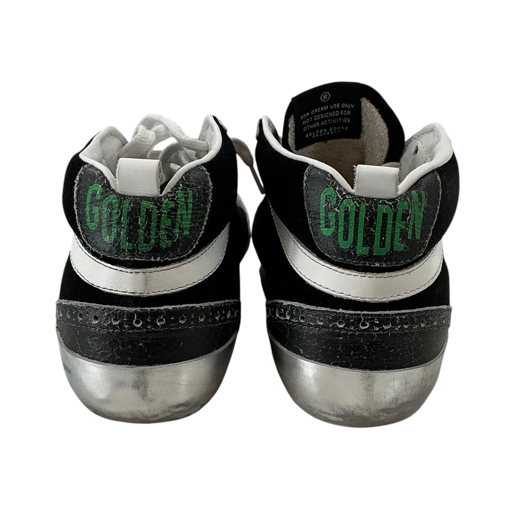 Golden Goose Mid Star Black Suede Pink Star Sneakers