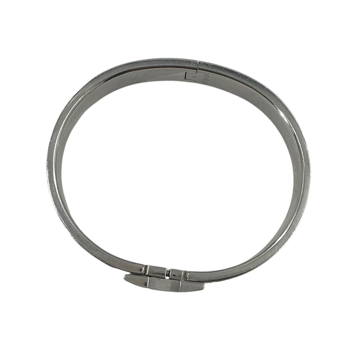 Hermès Clic H Bracelet Black Enamel Silver Palladium Hardware Bangle