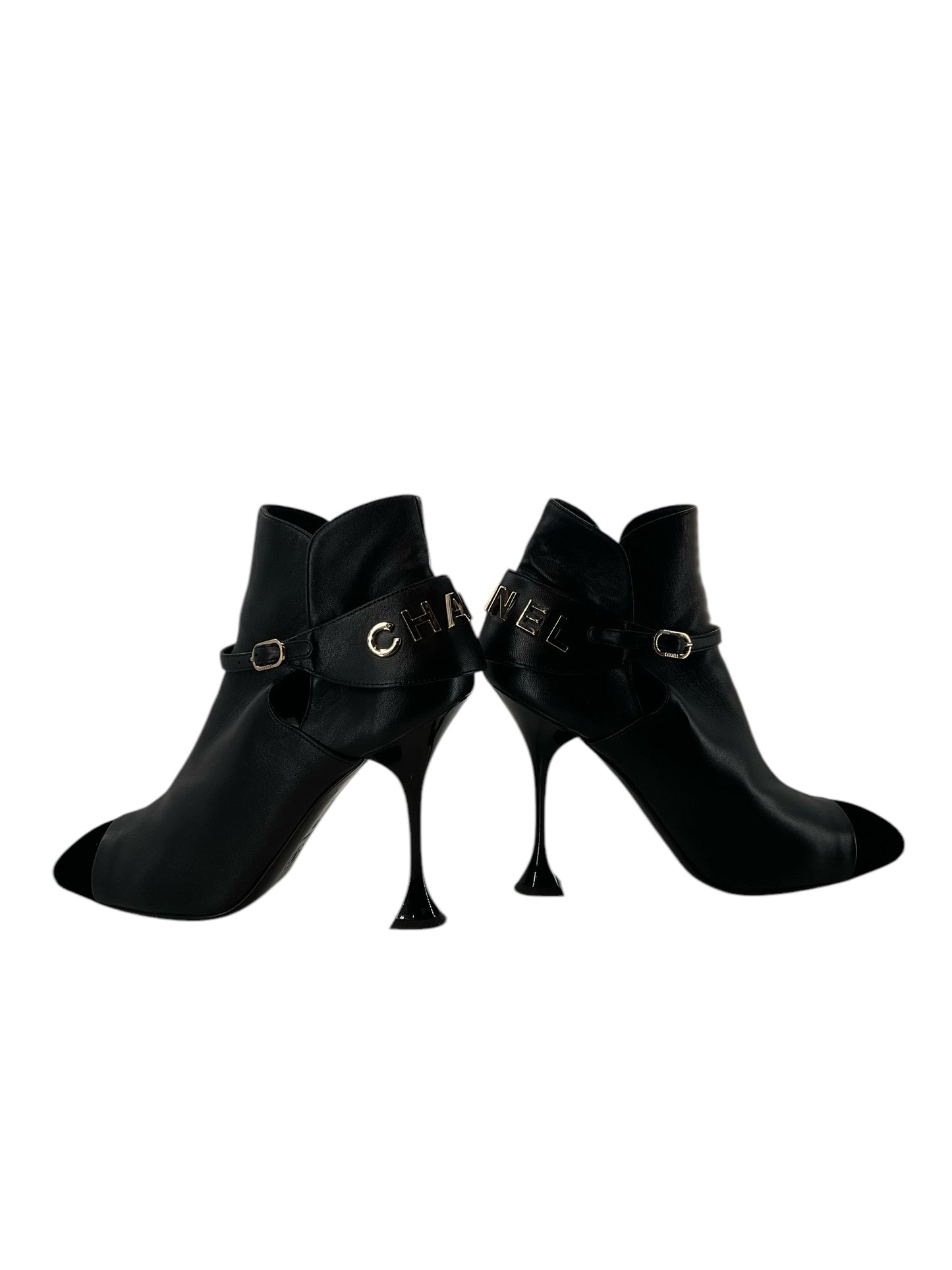 Chanel Lambskin Velvet Cap Toe Short Women’s Ankle Boots