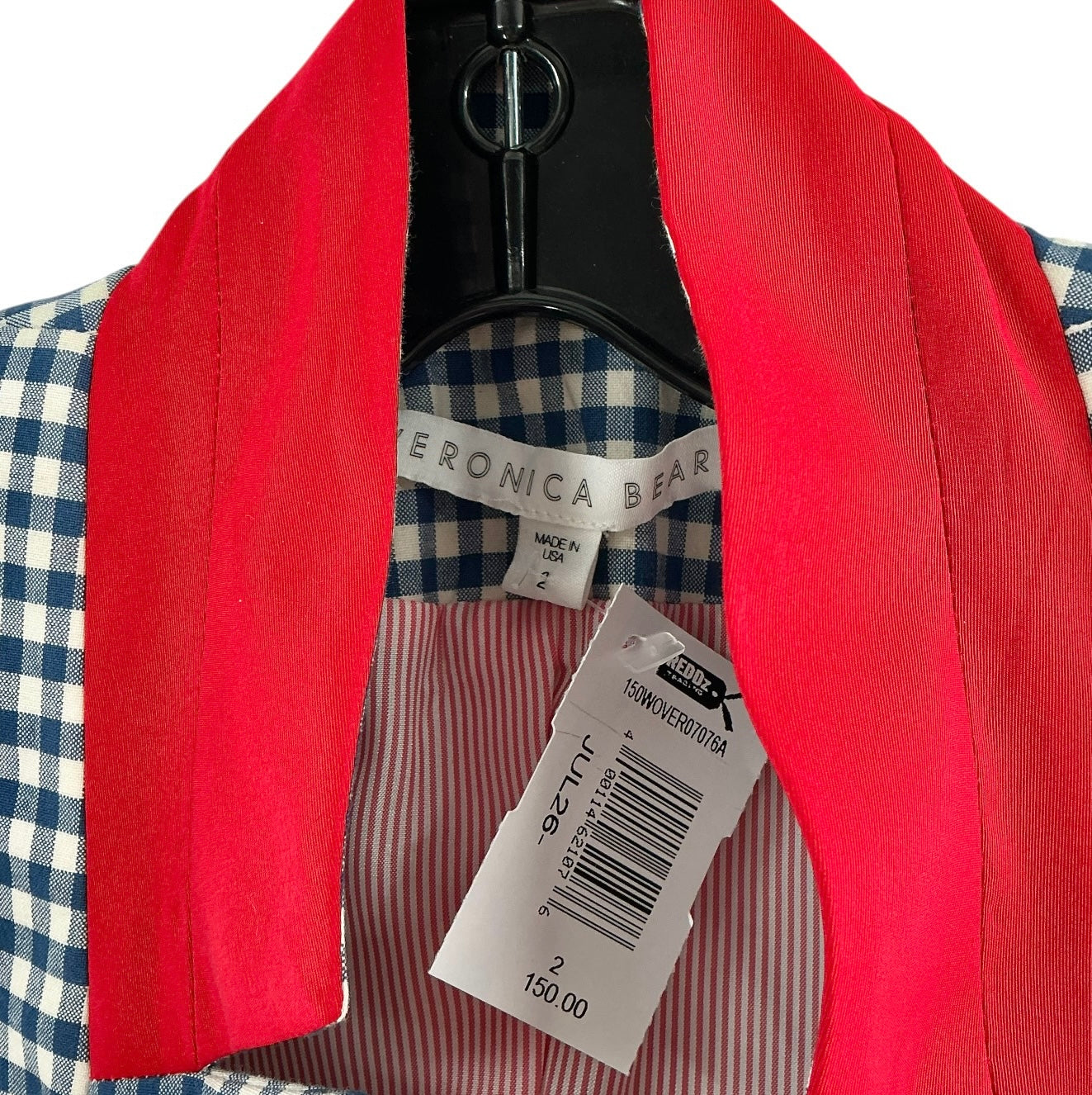 Veronica Beard Cottage Gingham Dickey Blazer