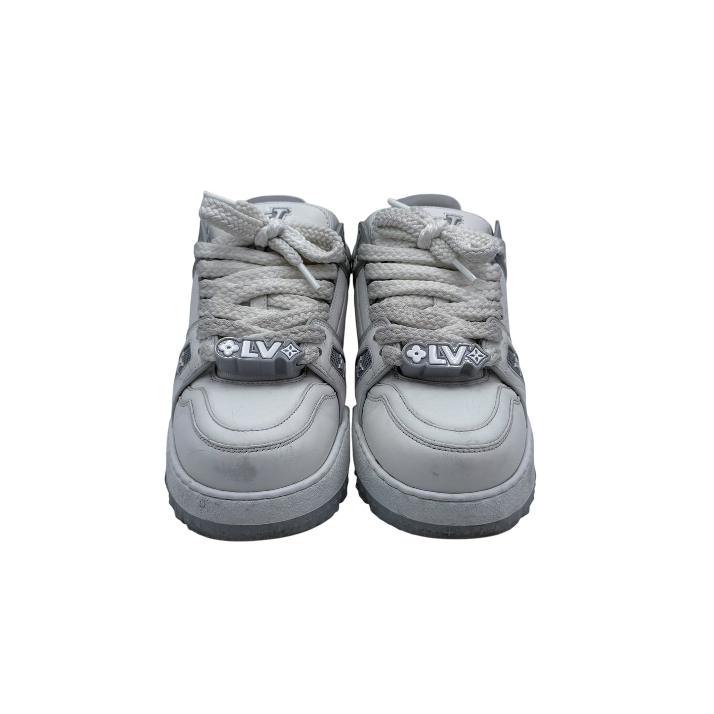Louis Vuitton White Grey Multi Logo Trainer