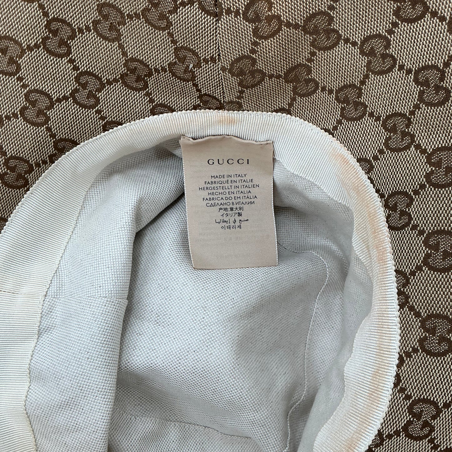 Gucci GG Monogram Canvas Wide-Brim Bucket Hat